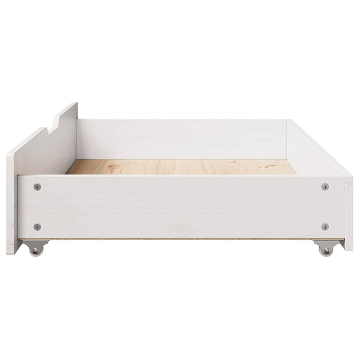 Sertare de pat, 2 buc., 90x55x17 cm, alb, lemn masiv de pin WALTI
