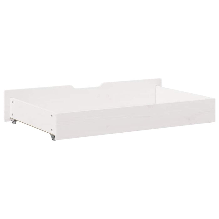 Sertare de pat, 2 buc., 90x55x17 cm, alb, lemn masiv de pin WALTI