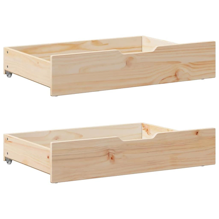 Sertare de pat cu roți, 2 buc., 85x55x16 cm, lemn masiv de pin - WALTI WALTI