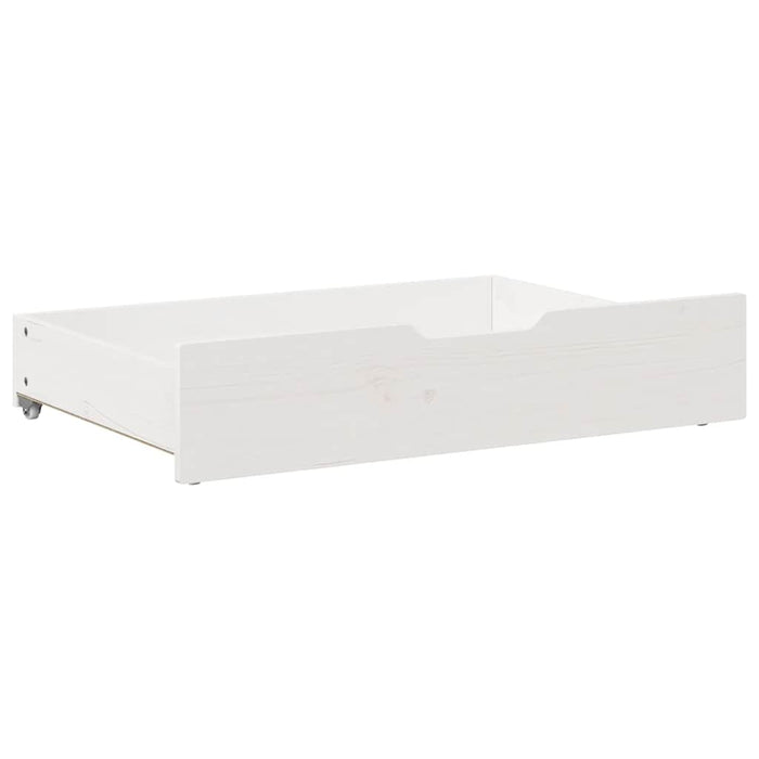 Sertare de pat, 2 buc., 85x55x17 cm, alb, lemn masiv de pin WALTI