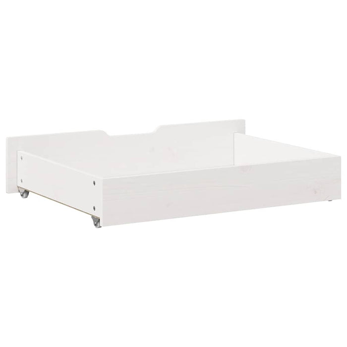 Sertare de pat, 2 buc., 85x55x17 cm, alb, lemn masiv de pin WALTI