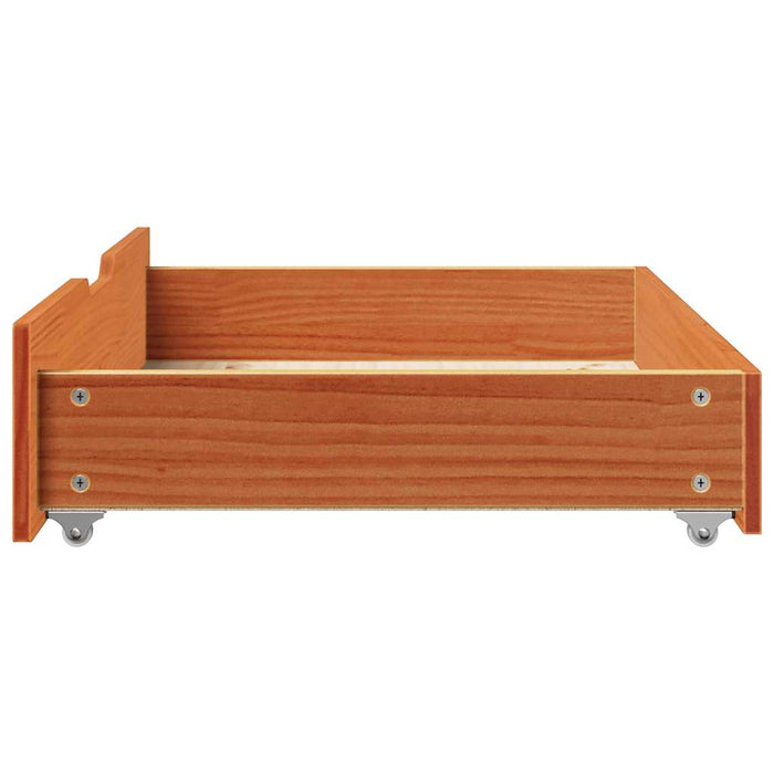 Sertare de pat 2 buc. 85x55x17 cm maro ceruit lemn masiv de pin WALTI