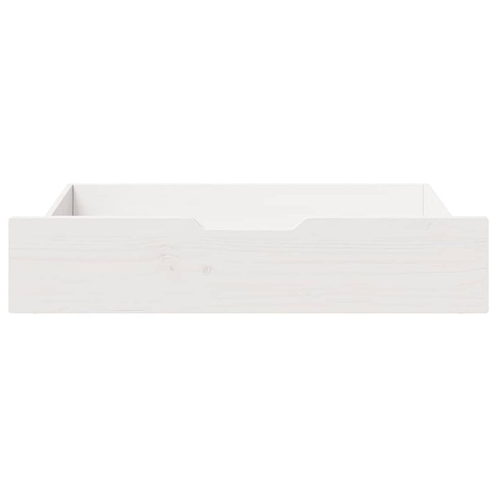 Sertare de pat, 2 buc., 80x55x17 cm, alb, lemn masiv de pin WALTI