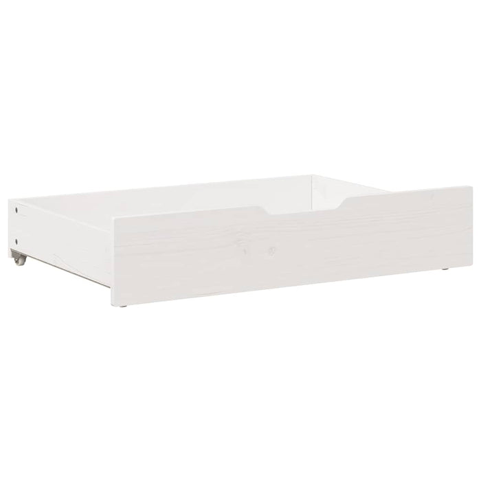 Sertare de pat, 2 buc., 80x55x17 cm, alb, lemn masiv de pin WALTI