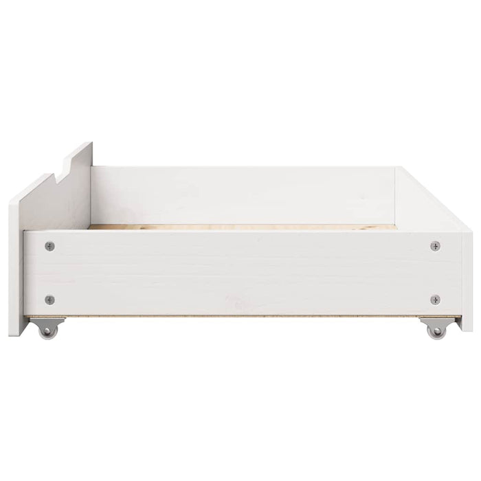 Sertare de pat, 2 buc., 80x55x17 cm, alb, lemn masiv de pin WALTI