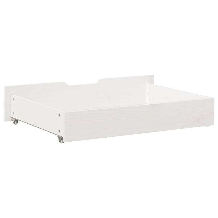 Sertare de pat, 2 buc., 80x55x17 cm, alb, lemn masiv de pin WALTI