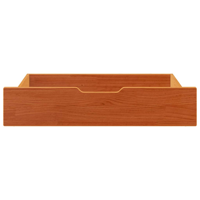 Sertare de pat 2 buc. 80x55x17 cm maro ceruit lemn masiv de pin WALTI