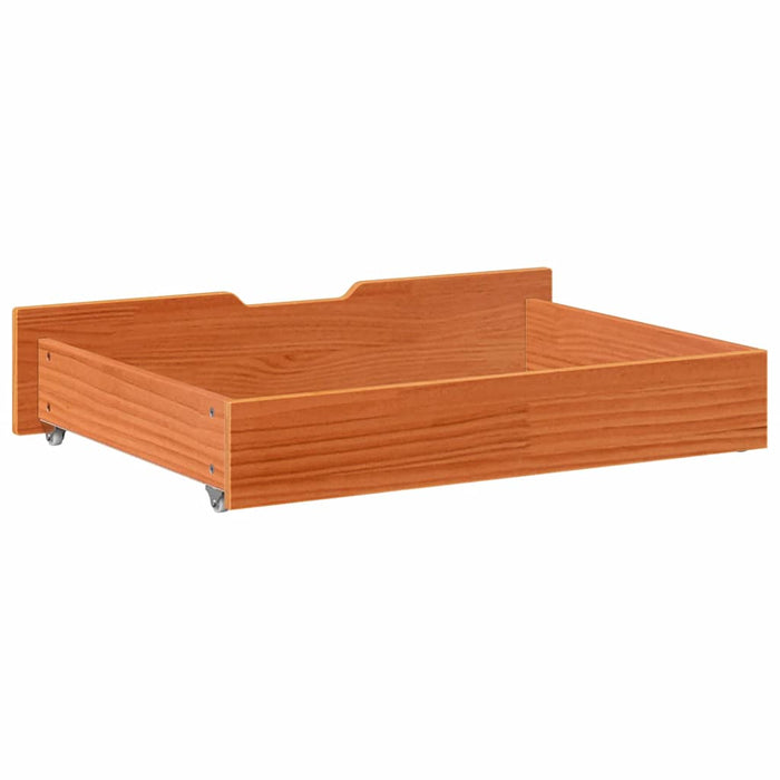 Sertare de pat 2 buc. 80x55x17 cm maro ceruit lemn masiv de pin WALTI