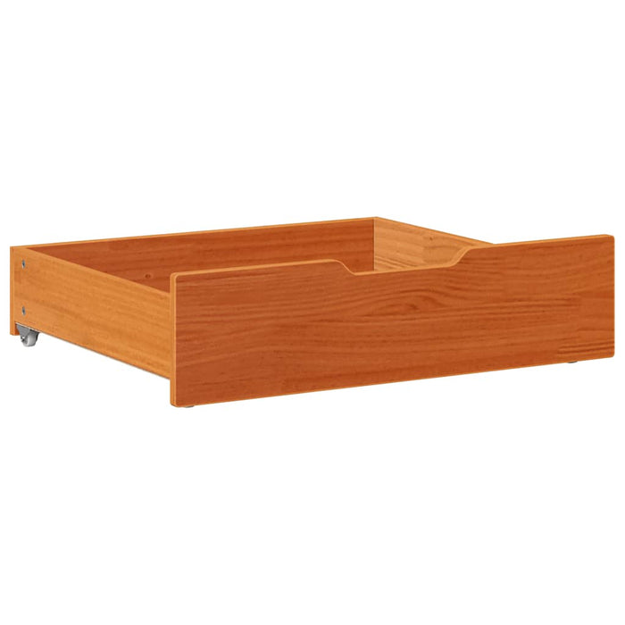 Sertare de pat 2 buc. 75x55x17 cm maro ceruit lemn masiv de pin - WALTI WALTI