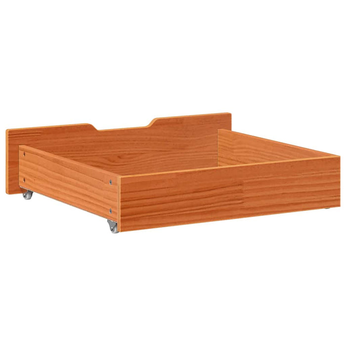 Sertare de pat 2 buc. 75x55x17 cm maro ceruit lemn masiv de pin - WALTI WALTI