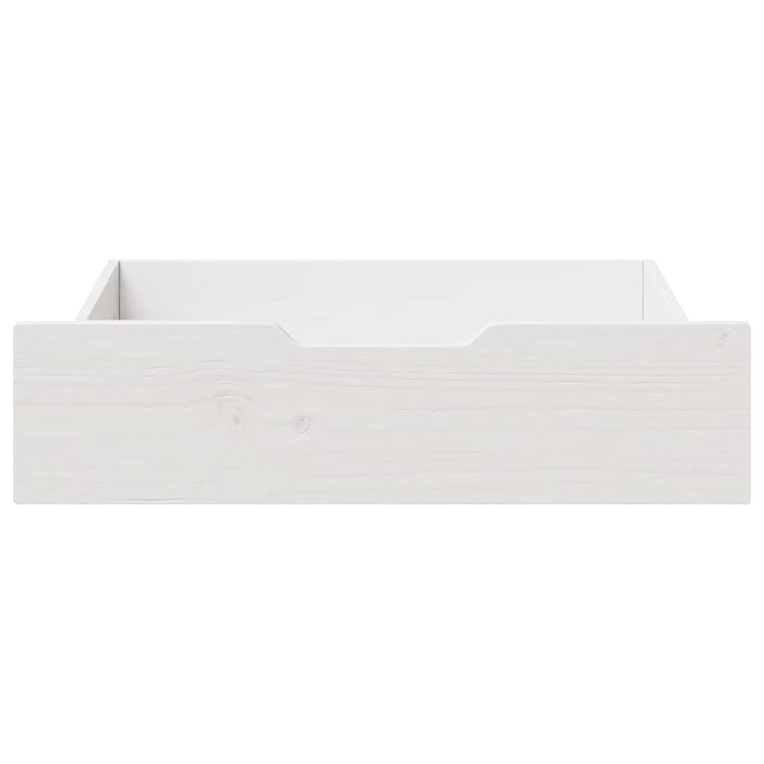 Sertare de pat, 2 buc., 65x55x17 cm, alb, lemn masiv de pin WALTI
