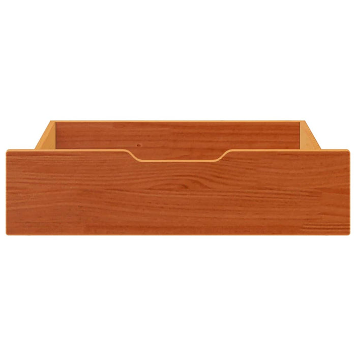 Sertare de pat 2 buc. 65x55x17 cm maro ceruit lemn masiv de pin - WALTI WALTI
