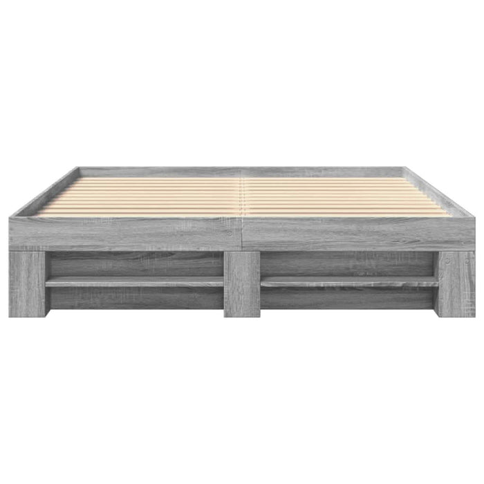 Cadru de pat, gri sonoma, 150x200 cm, lemn prelucrat WALTI