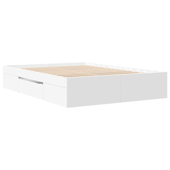 Cadru de pat, alb, 140x200 cm, lemn prelucrat WALTI