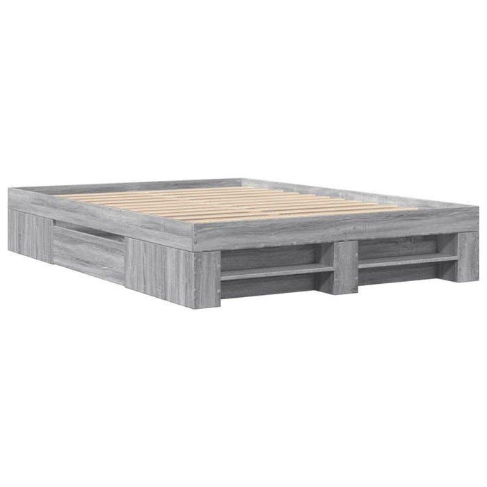 Cadru de pat, gri sonoma, 140x200 cm, lemn prelucrat - WALTI WALTI