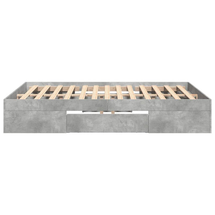 Cadru de pat, gri beton, 120x200 cm, lemn prelucrat - WALTI WALTI