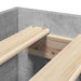 Cadru de pat, gri beton, 100x200 cm, lemn prelucrat - WALTI WALTI