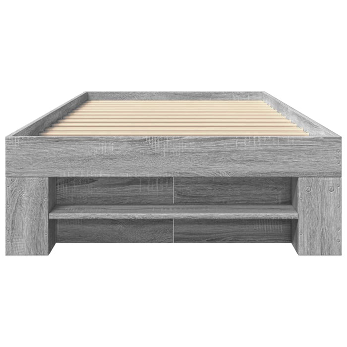 Cadru de pat, gri sonoma, 100x200 cm, lemn prelucrat - WALTI WALTI