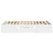 Cadru de pat, alb ,135x190 cm, lemn prelucrat - WALTI WALTI