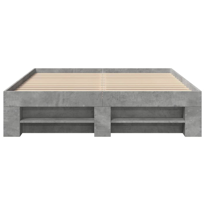 Cadru de pat, gri beton, 120x190 cm, lemn prelucrat - WALTI WALTI