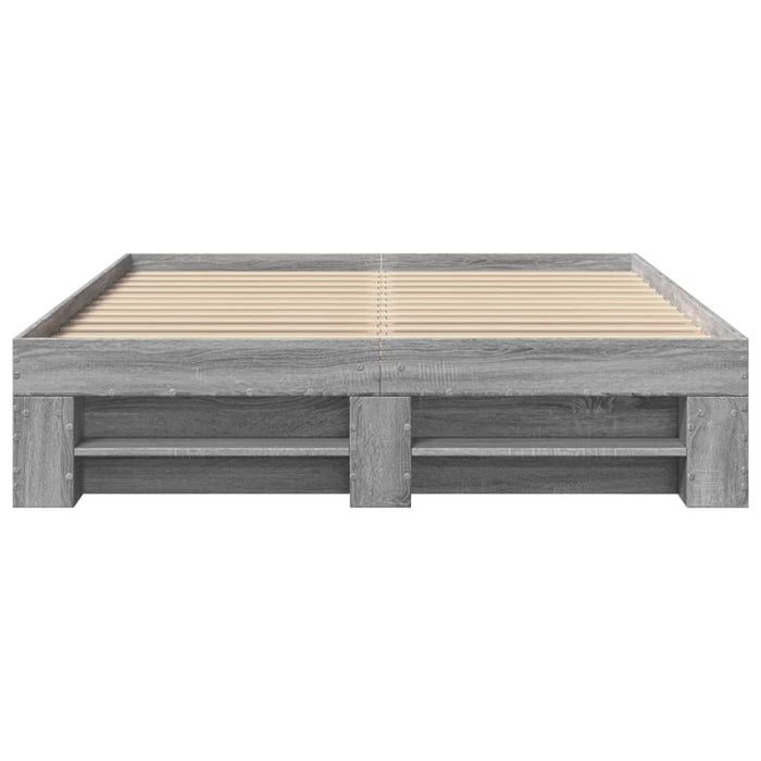 Cadru de pat, gri sonoma, 120x190 cm, lemn prelucrat - WALTI WALTI