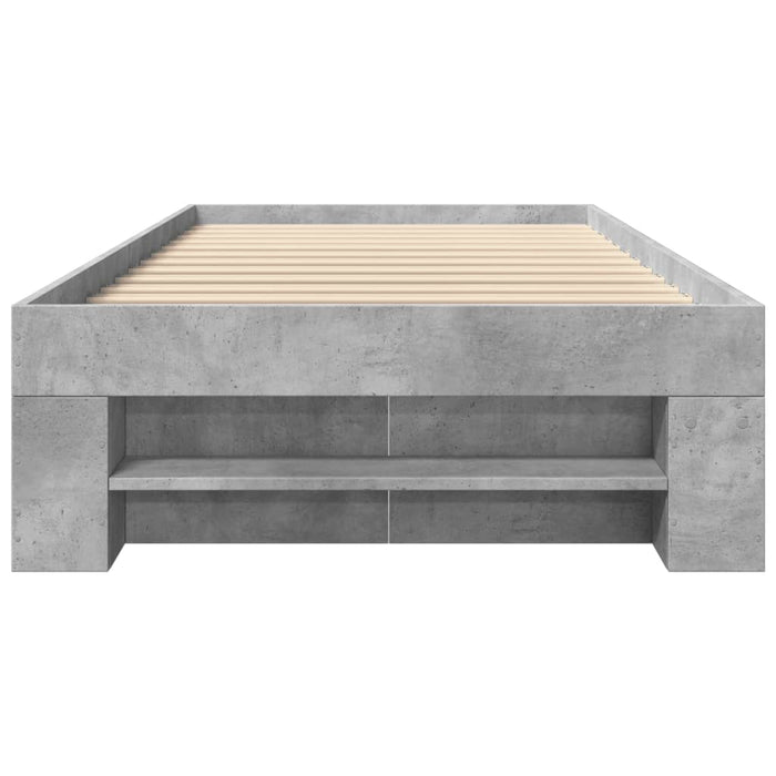 Cadru de pat, gri beton, 75x190 cm, lemn prelucrat - WALTI WALTI