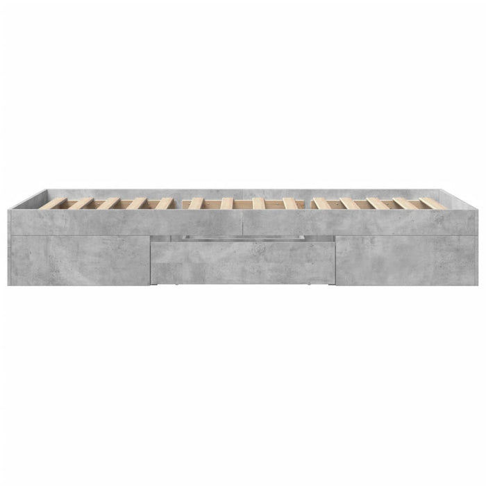 Cadru de pat, gri beton, 75x190 cm, lemn prelucrat - WALTI WALTI
