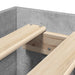 Cadru de pat, gri beton, 75x190 cm, lemn prelucrat - WALTI WALTI