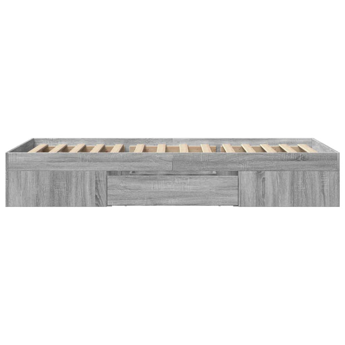 Cadru de pat, gri sonoma, 75x190 cm, lemn prelucrat - WALTI WALTI
