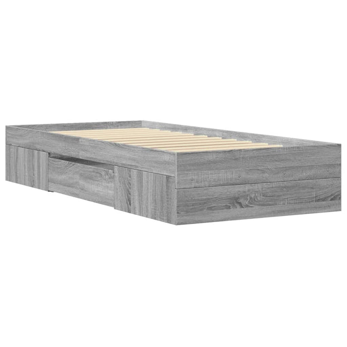 Cadru de pat, gri sonoma, 75x190 cm, lemn prelucrat - WALTI WALTI
