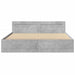 Cadru de pat cu tăblie gri beton 180x200 cm lemn prelucrat - WALTI WALTI