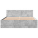 Cadru de pat cu tăblie gri beton 160x200 cm lemn prelucrat - WALTI WALTI