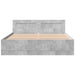 Cadru de pat cu tăblie gri beton 150x200 cm lemn prelucrat - WALTI WALTI