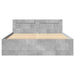 Cadru de pat cu tăblie gri beton 120x190 cm lemn prelucrat - WALTI WALTI
