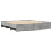 Cadru de pat, gri beton, 200x200 cm, lemn prelucrat - WALTI WALTI