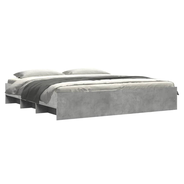 Cadru de pat fără saltea Gri Beton 180x200cm Lemn prelucrat - WALTI WALTI