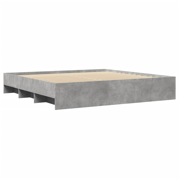 Cadru de pat fără saltea Gri Beton 180x200cm Lemn prelucrat - WALTI WALTI