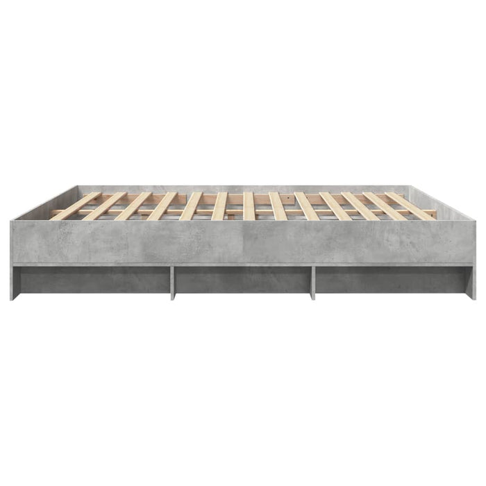 Cadru de pat fără saltea Gri Beton 180x200cm Lemn prelucrat - WALTI WALTI