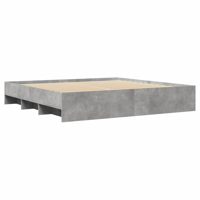 Cadru de pat fără saltea Gri Beton 180x200cm Lemn prelucrat - WALTI WALTI