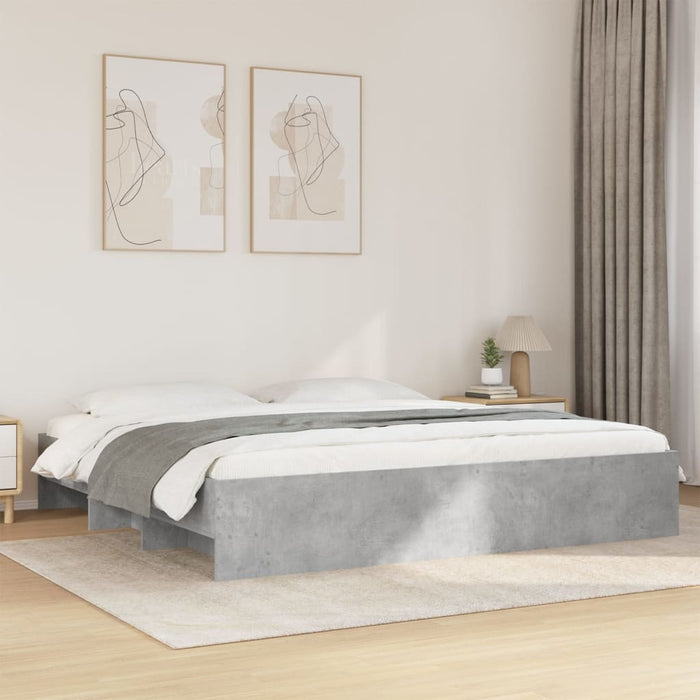 Cadru de pat fără saltea Gri Beton 180x200cm Lemn prelucrat - WALTI WALTI