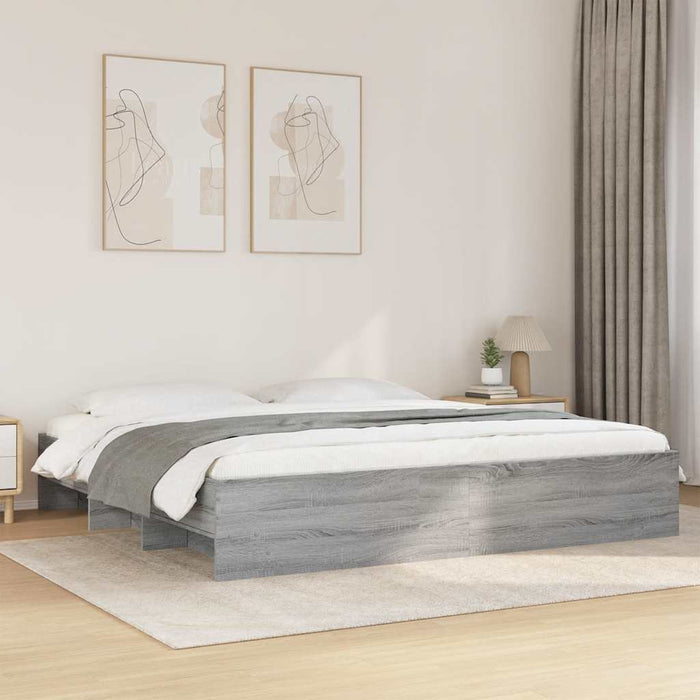 Cadru de pat fără saltea Gri Sonoma 180x200cm Lemn prelucrat - WALTI WALTI
