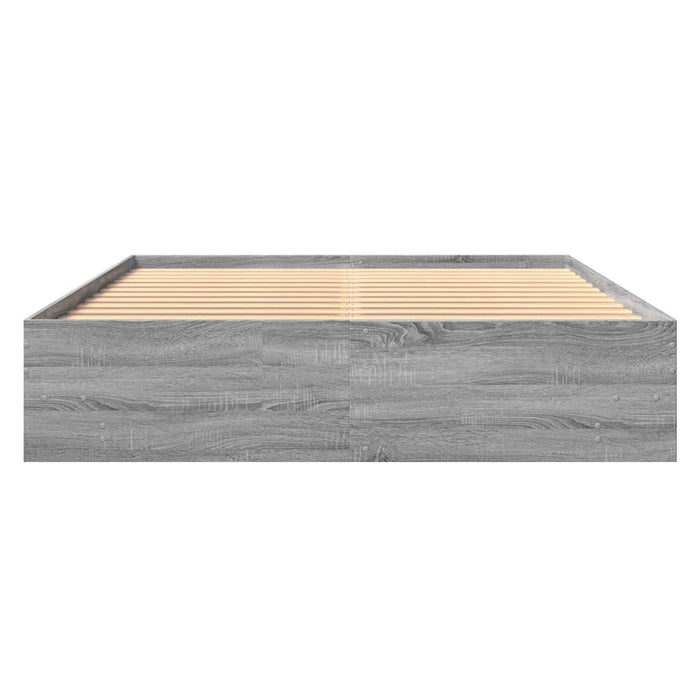 Cadru de pat fără saltea Gri Sonoma 160x200cm lemn prelucrat - WALTI WALTI