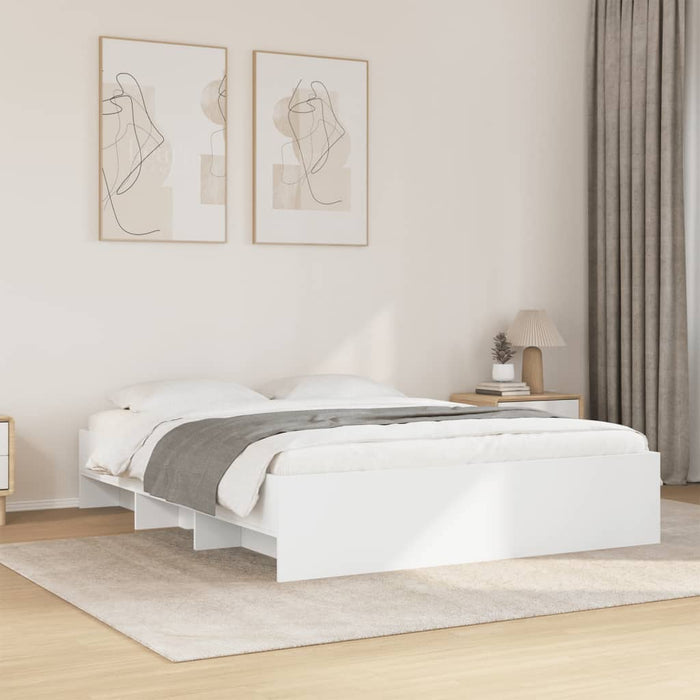 Cadru de pat, alb, 150x200 cm, lemn prelucrat - WALTI WALTI