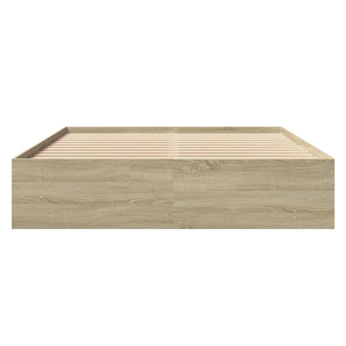 Cadru pat fără saltea stejar sonoma 150x200 cm lemn prelucrat - WALTI WALTI