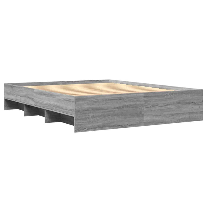 Cadru de pat, gri sonoma, 150x200 cm, lemn prelucrat - WALTI WALTI