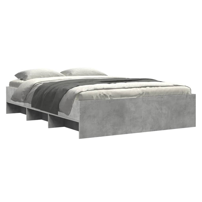 Cadru de pat, gri beton, 140x200 cm, lemn prelucrat - WALTI WALTI