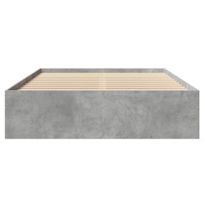 Cadru de pat, gri beton, 140x200 cm, lemn prelucrat - WALTI WALTI
