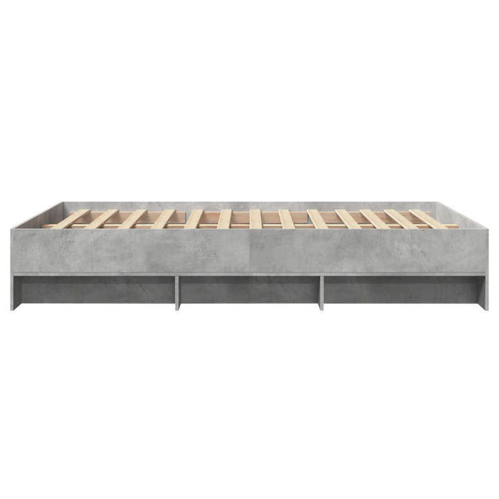 Cadru de pat, gri beton, 140x200 cm, lemn prelucrat - WALTI WALTI