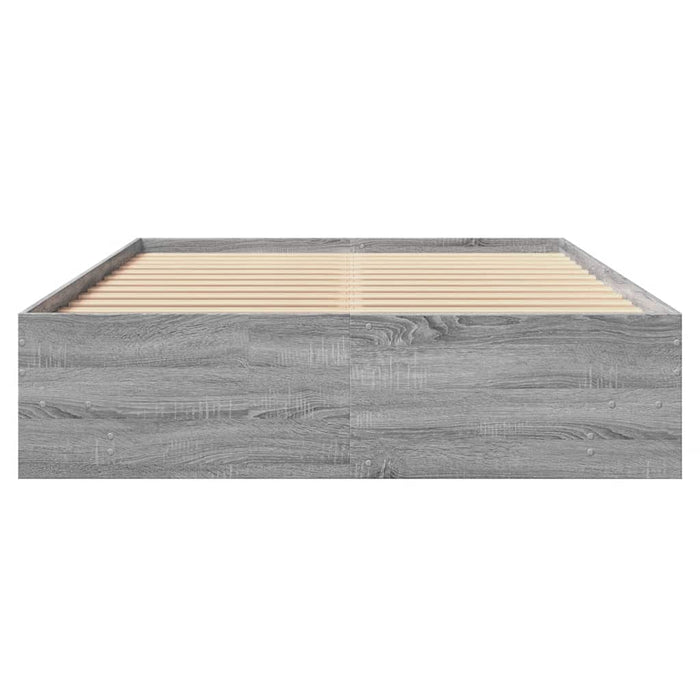 Cadru de pat, gri sonoma, 140x200 cm, lemn prelucrat - WALTI WALTI