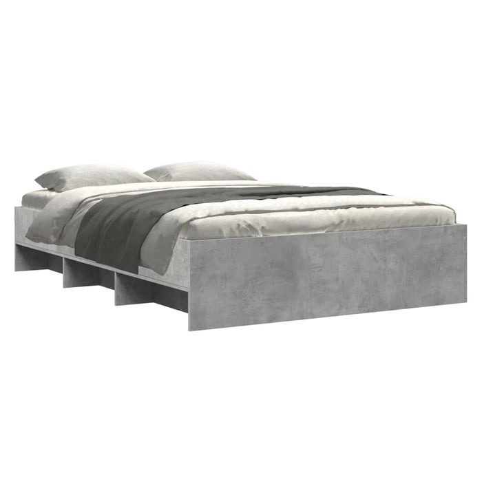 Cadru de pat, gri beton, 120x200 cm, lemn prelucrat - WALTI WALTI